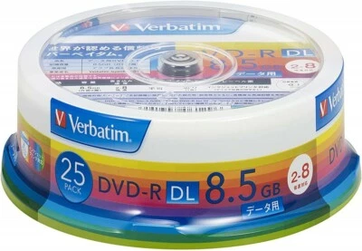 Mitsubishi Chemical Media Verbatim DVD-R DL for Data 8.5GB 25 discs DHR85HP25V1 - Image 1 of 2
