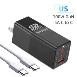 Gan Ladegerät 100W USB Typ C PD Schnellladegerät mit Quick Charge 4.0 3.0 USB Handy  - Bild 1 von 26