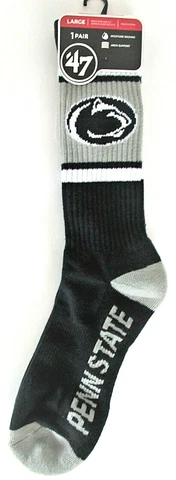 Penn State Nittany Lions Football '47 Navy Crew Socks Mens' 1 PR L 9-13  - NWT Cover