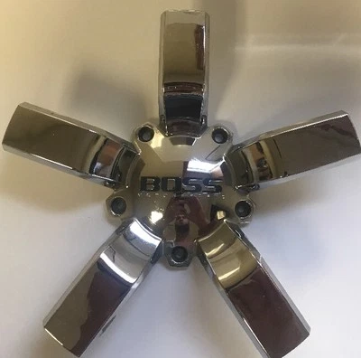 ONE USED BOSS Motorsports CHROME Custom Rim Wheel Center Hub Cap ACC 802 CAP 403 - Image 1 of 4