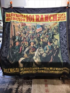 Vintage Duschvorhang Miller Bros & Arlington 101 Ranch Rough Riders Jos. C.  - Bild 1 von 5
