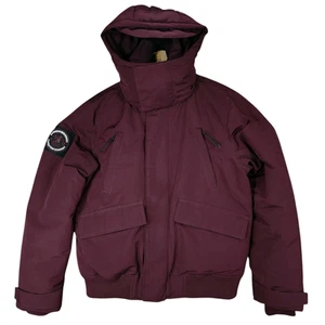 Superdry Code Everest Bomber Jacket XL Men Puffer Port Burgundy Purple Hood NEW - Picture 1 of 19