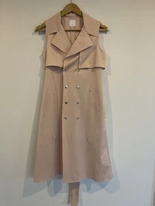 Goot Pink Trench Dress Vest US size S AUS Size 8 Snap Button Tie Josh Goot EUC - Bild 1 von 9