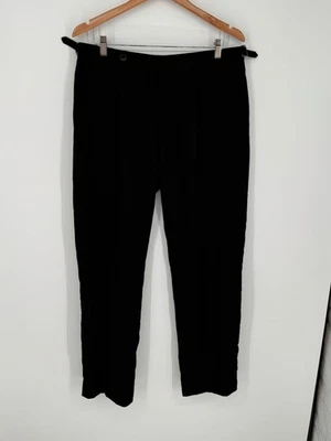 NWOT Todd Snyder 34x31 (Actual Size) 100% Virgin Wool Side Tab Pants Black G9 - Image 1 of 4