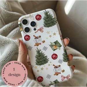 Vintage Weihnachtsbäume Strumpf Füller Handyhülle für iPhone 11 bis 16 - Bild 1 von 3