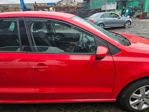 2009 - 2014 VW Polo MK5 6R 5Door - Driver Front Door In Red LP3G With Marks - Picture 1 of 24