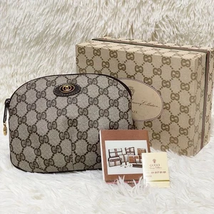 Gucci Pouch modello GG fondo di magazzino anni 80 pelle vintage rara mai usata - Foto 1 di 13