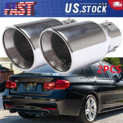 For 2018 BMW 340i Sedan Pairs Exhaust Pipes Car Rear Throat Muffler 38-76mm Foto 1 de 4