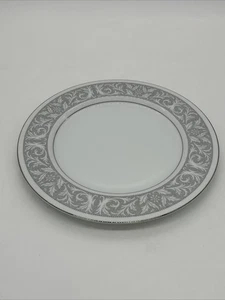 Imperial China W. Dalton Whitney Speiseteller 5671 grau Blumen & Platinrand - Bild 1 von 7