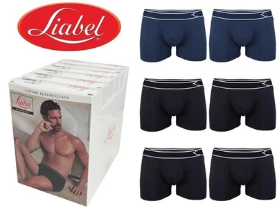 intimo Liabel Boxer Uomo Cotone Elasticizzato, Pacco da 6 PEZZI, Art. LB1302C - Immagine 1 di 4