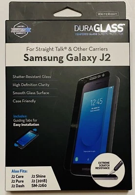 Протектор экрана DuraGlass Samsung Galaxy J2 закаленное стекло для Straight Talk + - Изображение 1 из 2