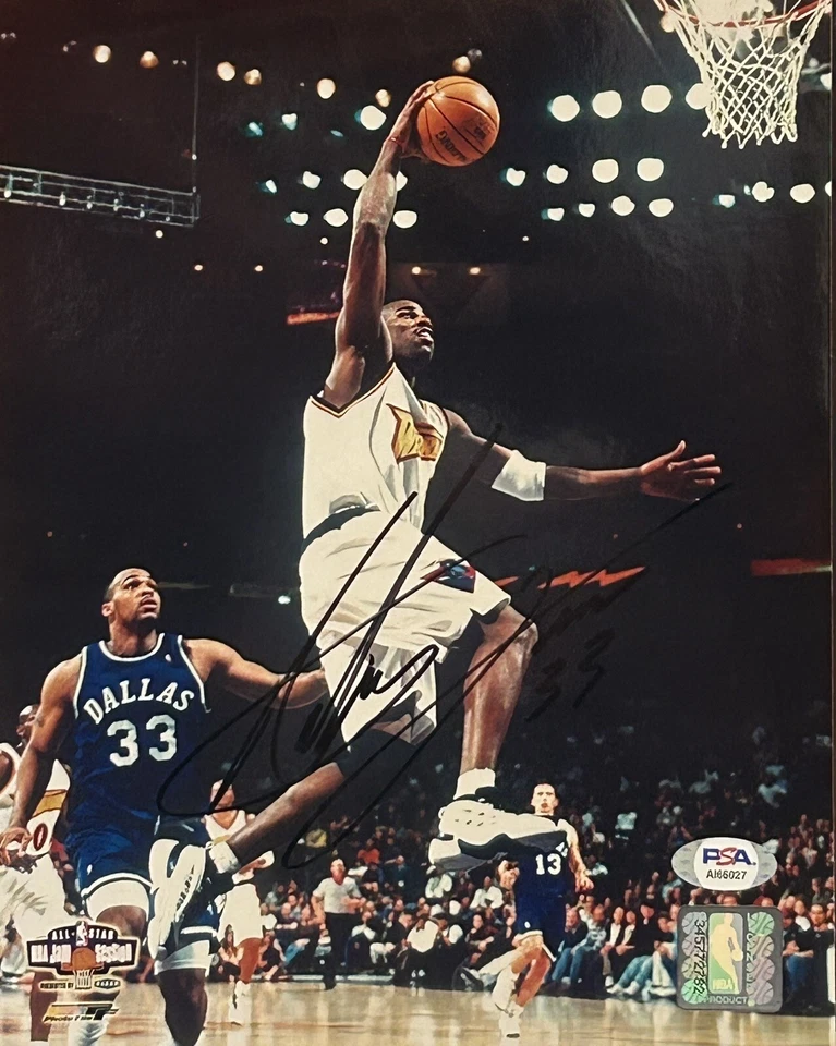 Raro ADN PSA Antawn Jamison Firmado 8x10 Fleer NBA 2000 All Star Jam Session Foto 1 de 1