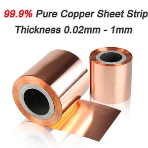 Kupferblech Streifen 0,02/0,03/0,04/0,05 mm bis 1 mm Stärke flexibel reines Kupfer - Bild 1 von 170