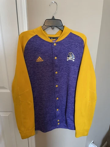 Adidas ECU East Carolina Full Button Varsity Jacket Windbreaker Size XL Football Cover
