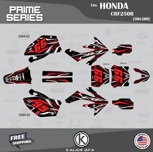 Kit Gráficos para Honda CRF250R CRF 250R (2004-2009) Prime - ROJO - Imagen 1 de 6