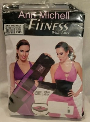 Ann Michell Fitness Waist Trainer With Latex Women Sz L Black/Pink - Image 1 of 4