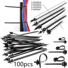 Wire Band Kit 100pcs Car Line Cable Tie Clamp Zip Tie Wrap Fastener Strap Clip