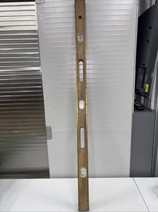 Vintage VANCO 48" Wood Brass Level 3 Double Level Bubble Windows Carpenter 4ft. - Picture 1 of 7