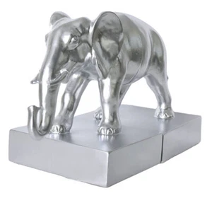 Buchstützen Elephant Silber Tierfigur Elefantenfigur Dekofigur Urban Jungle - Bild 1 von 4