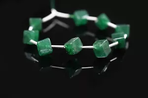 Natürlicher echter grüner Aventurin glatte Box Edelstein 4 Zoll lose Perlen für Schmuck - Bild 1 von 3