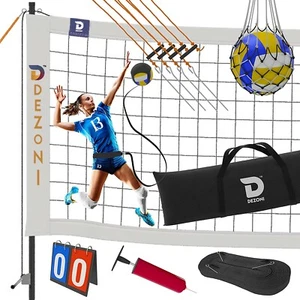 Portable Volleyball Net | Volleyball Set Includes Ball, Scoreboard, Ball Carry N - Picture 1 of 6