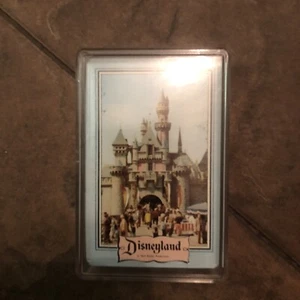 Rare New In Case 1960s Disneyland Deck Playing Cards Castle Plastic With Case - Picture 1 of 2