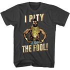 Mr T Cracked Texture I Pity The Fool Logo Men's T Shirt The A Team B.A. Baracus
