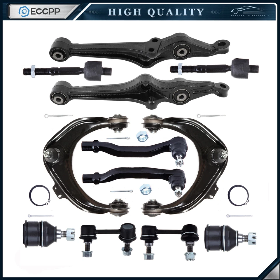 12 Front Upper & Lower Control Arm Sway Bar Tie Rod For Acura TL CL Honda Accord - Image 1 of 4