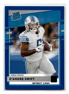 2020 Donruss - #309 - D'Andre Swift Press Proof Blue RC - Detroit Lions - Picture 1 of 2