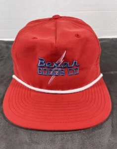 BEXAR Goods Leather wallets Red Snapback Hat Cap Rope San Antonio - Picture 1 of 10