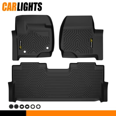Fit For 2017-2024 Ford F250-F550 Super Duty Crew Cab TPE All-Weather Floor Mats Foto 1 de 4