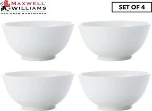 Set of 4 Maxwell and Williams 18cm Cashmere Noodle Bowls - White,. - Picture 1 of 1