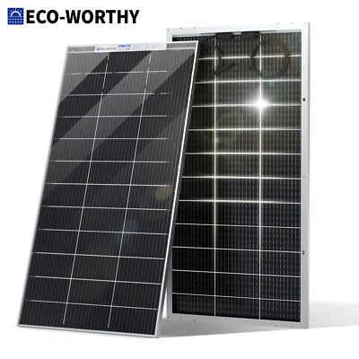 ECO-WORTHY Bifacial 12V 200W 195W Mono Solar Panel for Home Motorhome Camper Van - Image 1 of 4