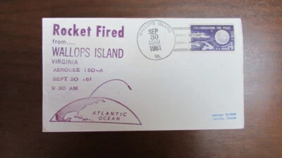 UNITED STATES ROCKET FIRED WALLOPS ISLAND AEROBEE 150-A 9-1961 ADDRESSED COVER - Image 1 of 2