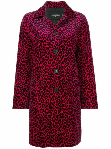 DSQUARED2 TRENCH COAT STAMPA LEOPARDATA "NUOVO CON ETICHETTE"