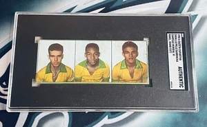 1958 GAZETA ESPORTIVA ROOKIE Pele/Garrincha/Zagallo SGC Authentic Campeao Panel - Picture 1 of 2