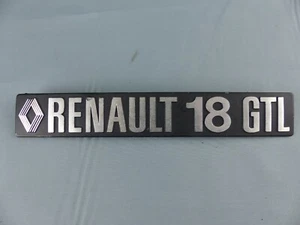 RENAULT 18 GTL emblème logo sigle insigne monogramme hayon coffre en aluminium - Picture 1 of 2