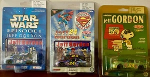 3 Azioni Jeff Gordon Die Cast Edizione Limitata Cars-Superman, Star Wars, Peanuts - Foto 1 di 4