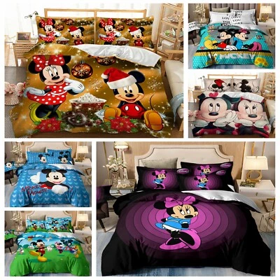 WONGS BEDDING Mouse Duvet Quilt Cover Set Bedding Set Single Double King Size UK Pillowcases