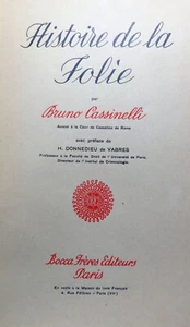 FOLIE/HISTOIRE DE LA../B.CASSINELLI/ED BOCA FRERES/1939 - Imagen 1 de 3