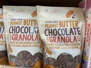 2 Pack Trader Joe's Peanut Butter Chocolate Granola 12 oz Each Pack - Picture 1 of 2