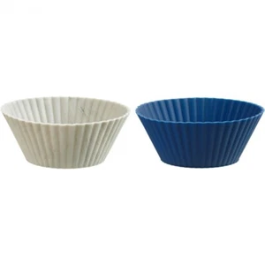 Trudeau Struktur Blau & Marmor Silikon Standard Muffin Backform - 12er Set - Bild 1 von 2
