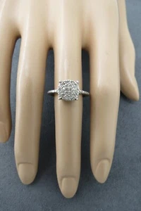 Vintage Ring Sterling Silver Designer Clear Stones 2.9 Grams Size 8 - Picture 1 of 8