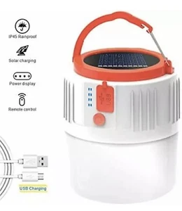 Camping Lantern LED Emergency Portable Light Waterproof Solar Powered remote - Picture 1 of 9