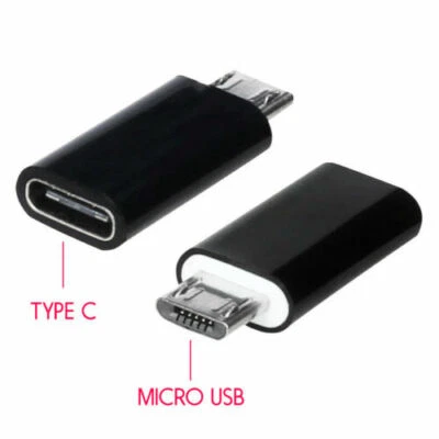 USB Type-C Femelle vers Micro-USB Mâle adaptateur cable chargeur adapter port  - Photo 1/4