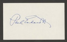 Paul Endacott d1997 signed autograph auto 3x5 card Basketball Hall of Fame S1034