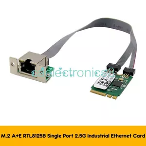 M.2 A+E KEY 2.5G Ethernet LAN Card RTL8125B Industrial Control Card PCI Expres - Picture 1 of 2