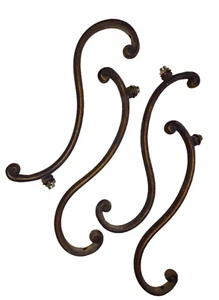 Lampadario lampadario vintage pergamena ottone bracci 9 3/4"L ap 1/2" con restauro recupero - Foto 1 di 9
