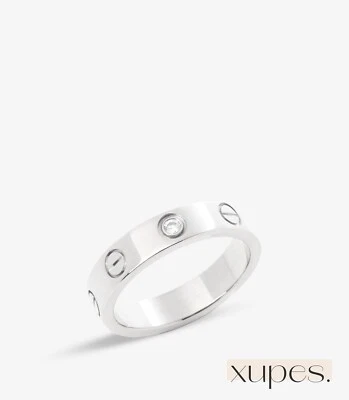 Alianza de boda Cartier de 1 diamante de oro blanco de 18 quilates Love Foto 1 de 4