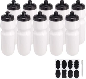 10 Pack 27 Oz Sports Water Bottles Sports and Fitness Squeeze Water Bottles BPA - Picture 1 of 7